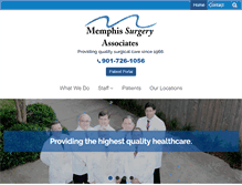 Tablet Screenshot of memphissurgery.com